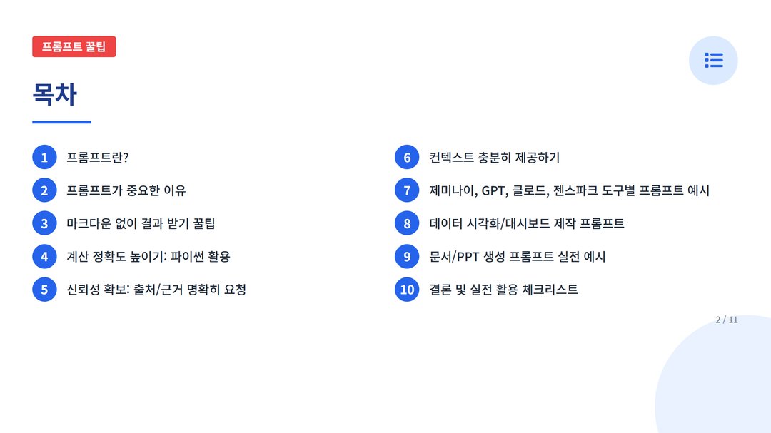 실무에 바로 쓰는, AI 프롬프트 작성 꿀팁 설명 이미지 4
