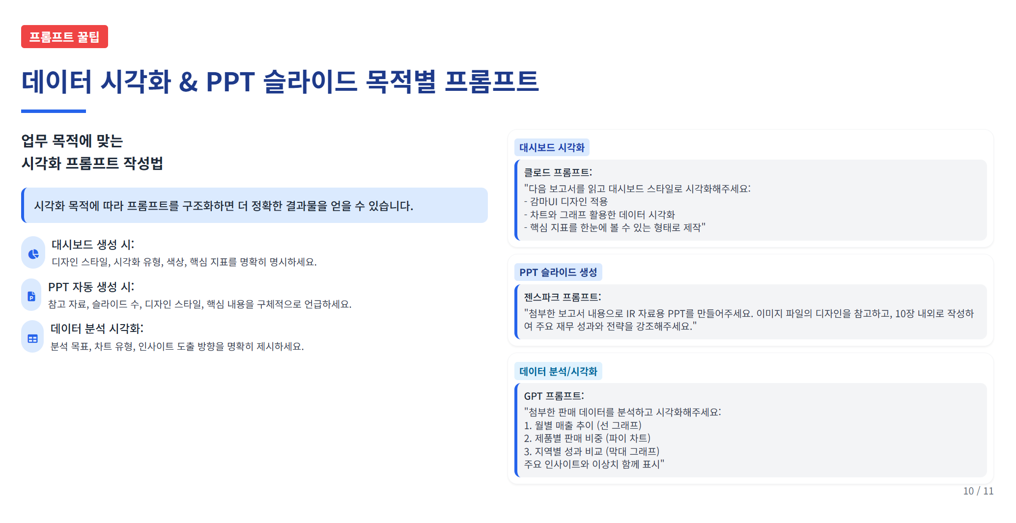 실무에 바로 쓰는, AI 프롬프트 작성 꿀팁 설명 이미지 12